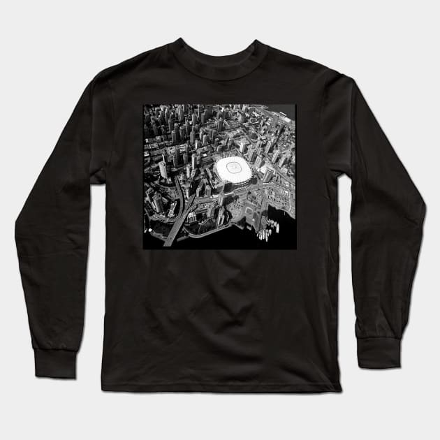 BC Place Aerial Photograph Long Sleeve T-Shirt by ArtAndBliss